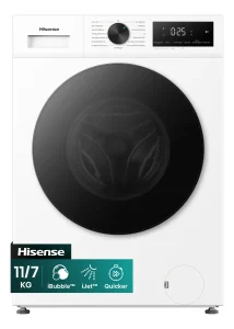 Lava e Seca Hisense 1i Branca 11kg / 7kg Inverter 15 programas WD1i1141BW1