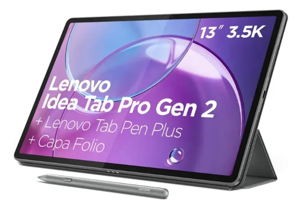 Tablet Lenovo Idea Tab Pro 13″ 3.5K 144Hz – Qualcomm Snapdragon 8s Gen 4, 8GB RAM, 256GB, Wi‑Fi, Android 16, Caneta + Folio – ZAHD0680BR