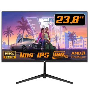 Monitor Gamer SuperFrame Precision, 23.8 Pol, Flat, Full HD, IPS, 1ms, 180Hz, 99% sRGB, FreeSync/G-Sync, HDMI/DP, SF-MN-PRE24FSIFD1B