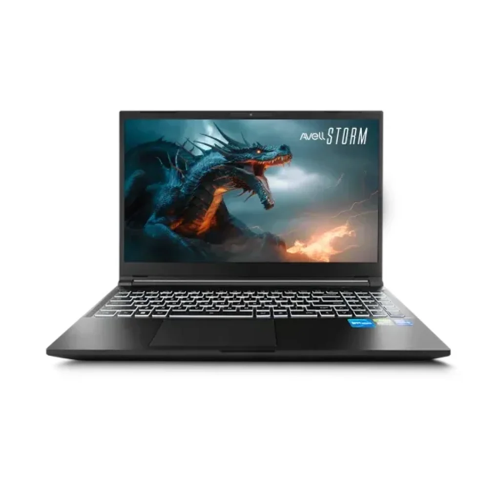 Notebook Gamer Avell STORM 550 - Intel Core i5-14450HX, RTX 5050 8GB (Full Power), 8GB RAM 5600MHz, 256GB SSD, 15,6" FHD 165Hz 100% sRGB, Sem SO - MN000151