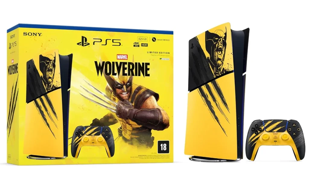 PlayStation 5 Edição Digital – Marvel's Wolverine - 825 GB - Pacote de Edição Limitada Amarelo