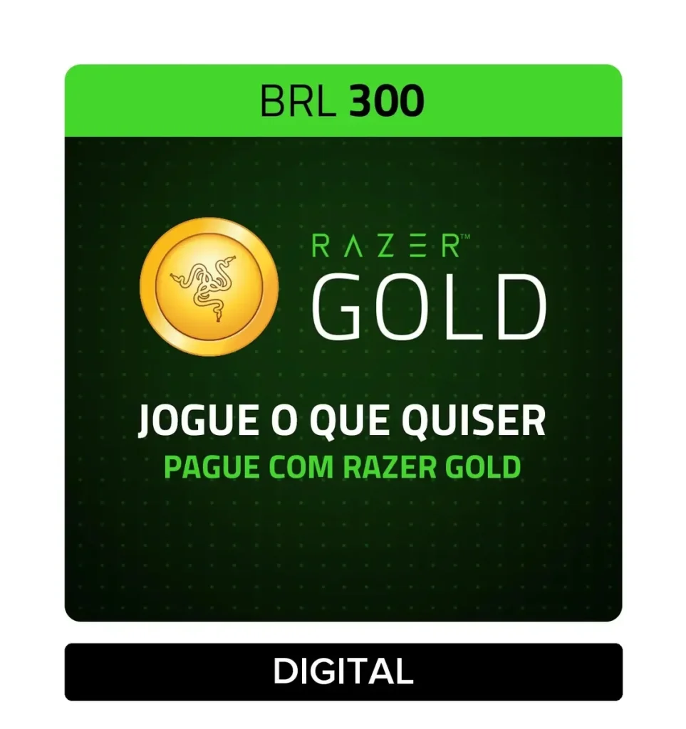 Gift Card Razer Gold Digital R$ 300 (Digital)