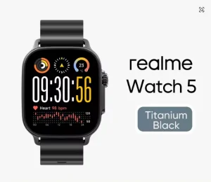 Realme Watch 5 1.97 “600nits AMOLED Bateria de 14 dias com mais de 300 temas Suporte GPS GNSS IP68 à prova d’água