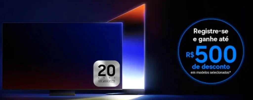 Registre-se e ganhe até R$ 500,00 nos lançamentos Samsung Vision AI TV 2026