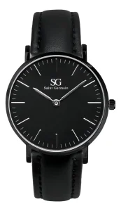 Relógio Masculino Saint Germain Murray Full Black de Couro Sintético Preto