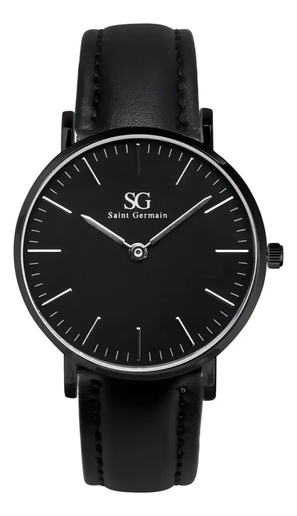 Relógio Masculino Saint Germain Murray Full Black de Couro Sintético Preto