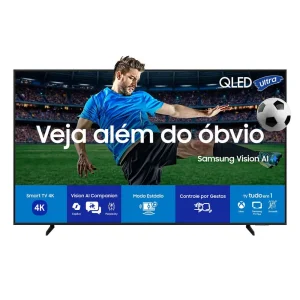 Samsung Super Big Vision AI TV 98″ QLED Ultra 4K Q7F, Pontos Quânticos, Processador com AI, Gaming Hub, Canais grátis, Art Store, Alexa – 98Q7F