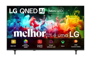 Smart TV 75″ LG 4K Ultra HD QNED Mini LED (2026) – Processador AI Alpha 7 Ger9 AI, Dynamic QNED Color, Canais grátis, Xbox, WebOS 26, Virtual AI Sound – 75QNED70BSA