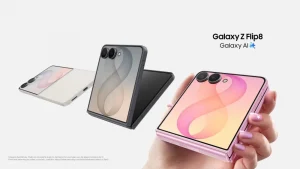 Smartphone Dobrável Samsung Galaxy Z Flip8, 512GB, 12GB RAM, 6.9″, Câm. Dupla 50MP, O Flip mais leve do mundo – SM-F776BZKXZTO