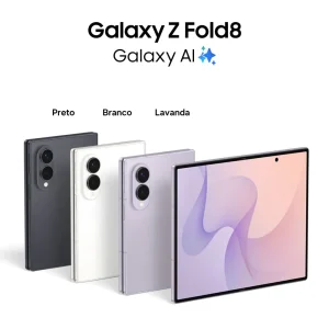 Smartphone Dobrável Samsung Galaxy Z Fold8 512GB, 12GB RAM, Tela 7.6″, Snapdragon 8 Elite Gen 5, Câm. Traseira 50+50MP Frontal 10MP Preto – SM-F971BZKXZTO