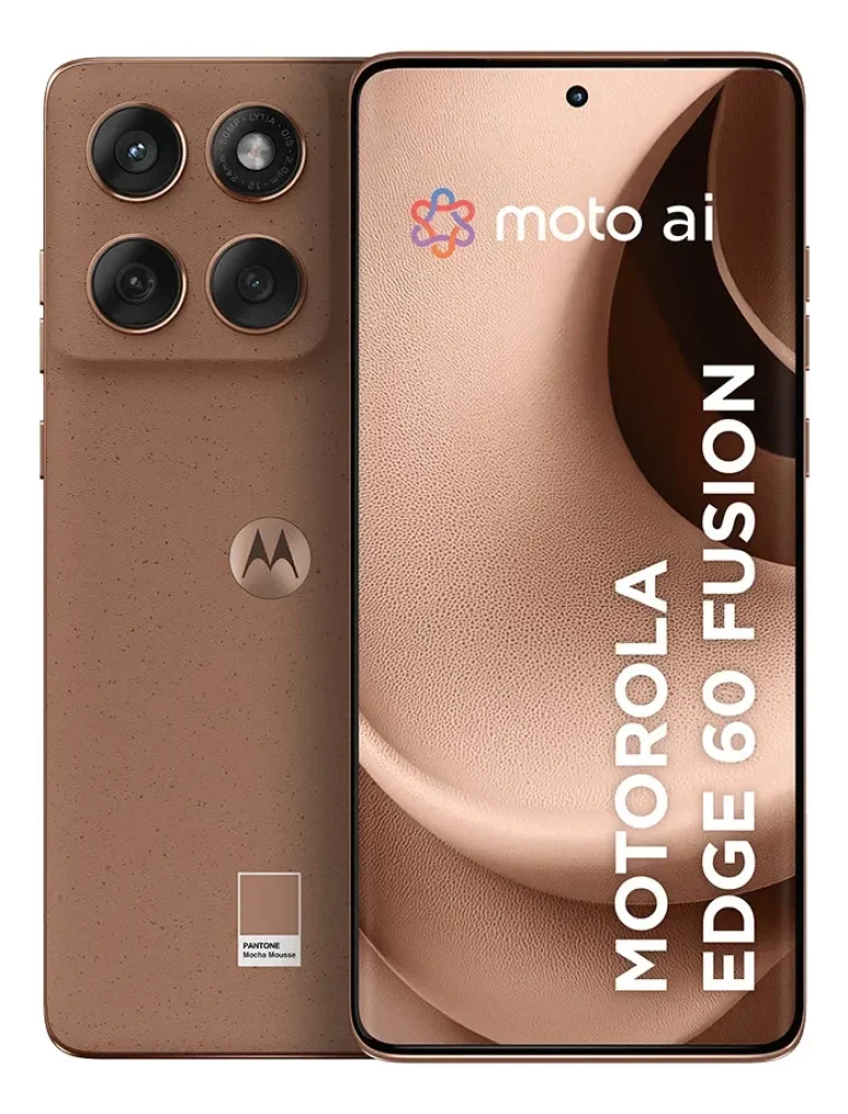 Smartphone Motorola Edge 60 Fusion 5G 6,7" HDR10+ pOLED 256GB 16GB (8GB RAM+8GB Ram Boost) Android 15 50MP Sony AI Camera IP68 NFC - Mocha Mousse