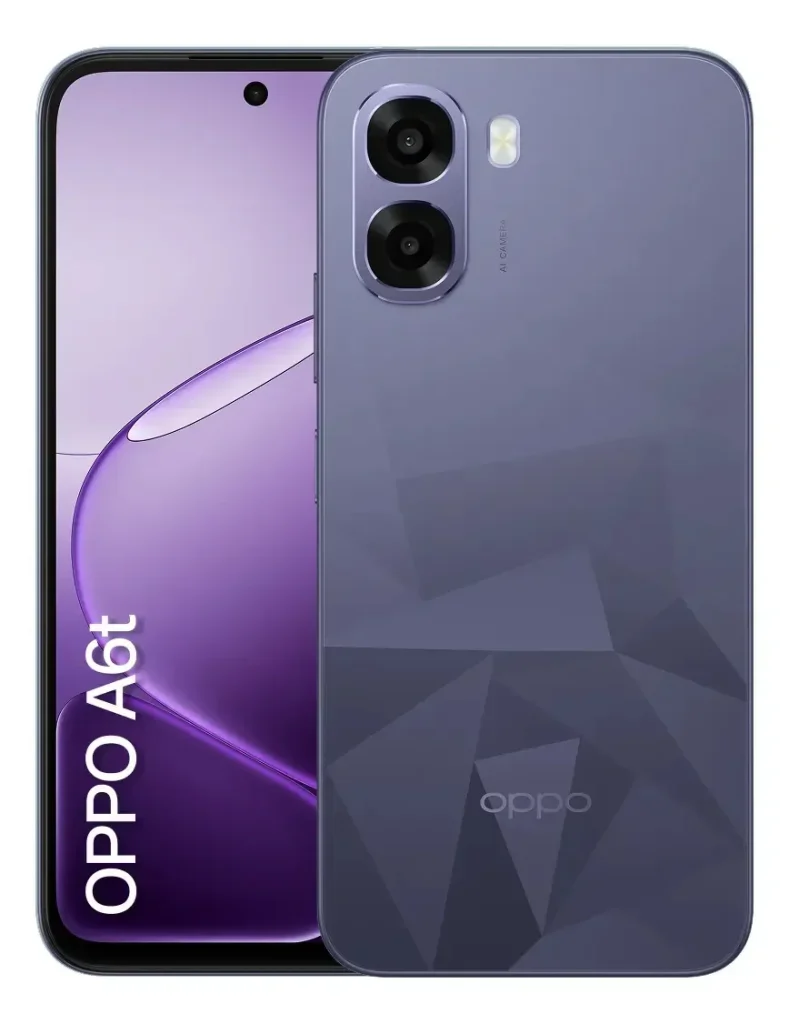 Smartphone OPPO A6t 4G/LTE 128GB 12GB RAM (4GB + 8GB RAM Virtual) Snapdragon 685 6,75" HD+ 120Hz Bateria Gigante 6500 mAh Câmera AI - CPH2847B