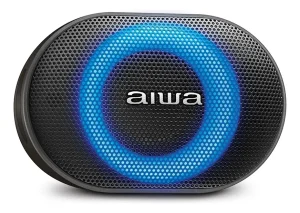 Caixa De Som Aiwa SP-06-B, RGB, 10W RMS, Bluetooth 5.3, Bateria até 11h, App Aiwa, USB-C, Micro SD, P2, IPX6 – AWS-SP-06-B