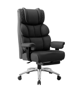 Cadeira de Escritório Poltrona Berlim Gamer, Ergonômica, Couro Sintético, Pillow Top, Reclinável, Suporte Lombar, Apoio de Pés e Braços, Macia e Resistente, Suporta até 200 kg, LuvinCo.