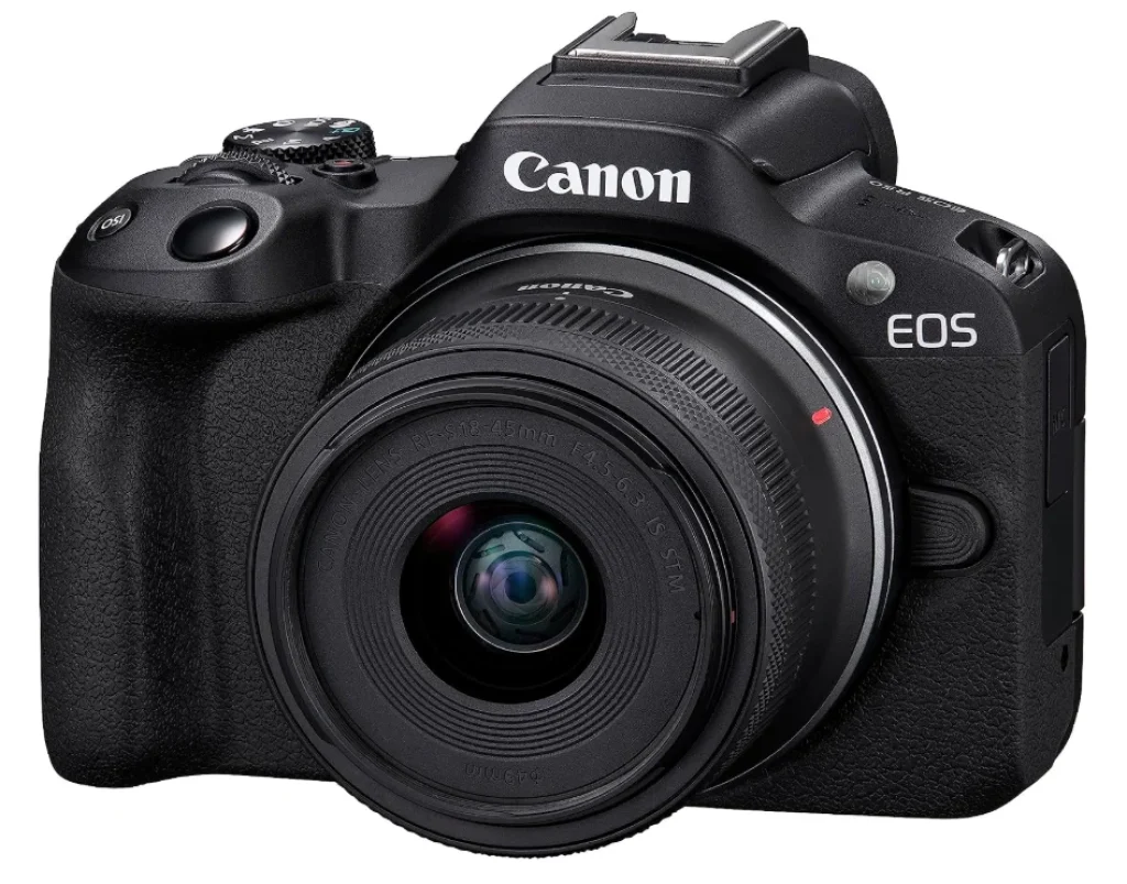 Câmera Digital Canon EOS R50 com Lente RF-S 18-45mm IS STM 24,2MP - 5811C044AA