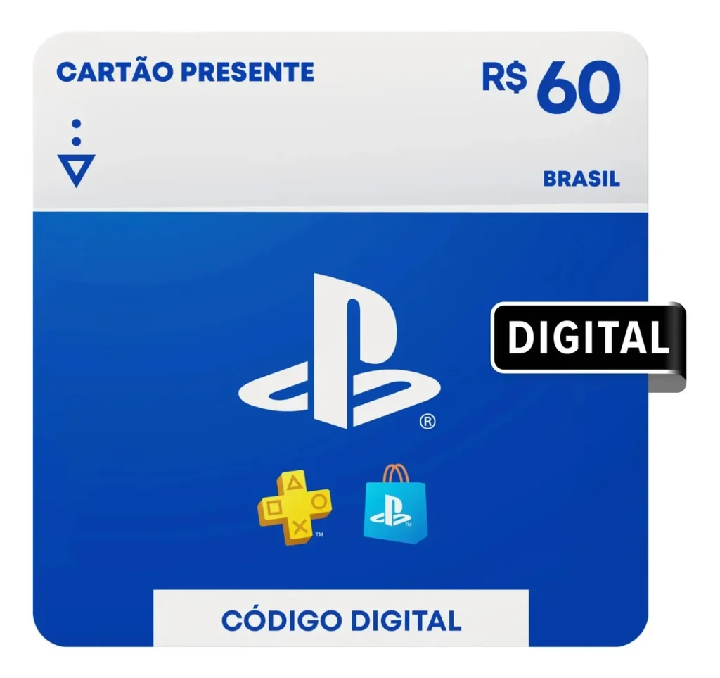Cartão Presente Playstation Store R$60 Brasil