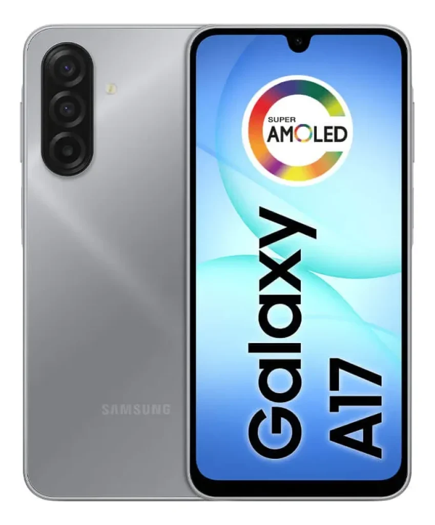 Celular Samsung Galaxy A17 NFC 4G LTE - 128GB, 4GB (+4GB Boost), 6.7" Super AMOLED 90Hz, Três Câmeras, 50MP, 5000mAh - Preto