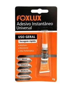 Cola Instantânea Foxlux 2g Universal Adesivo de Secagem Rápida Bico Preciso