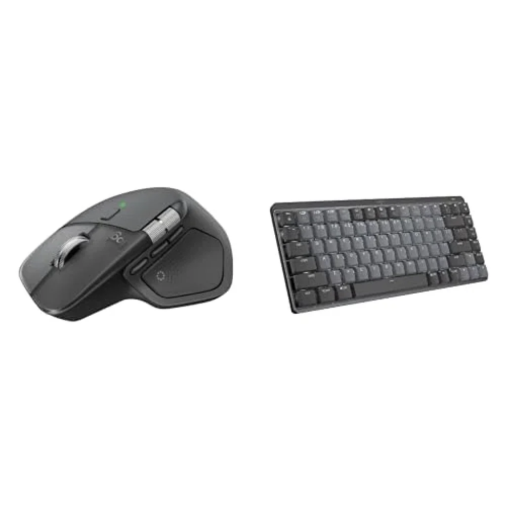Combo Logitech Mouse sem fio Logitech MX Master 4 - Grafite + Teclado Mecânico sem fio Logitech MX Mechanical Mini