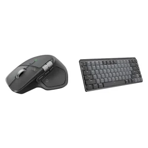 Combo Logitech Mouse sem fio Logitech MX Master 4 – Grafite + Teclado Mecânico sem fio Logitech MX Mechanical Mini