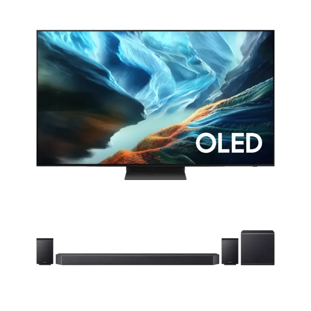 Combo Samsung Vision AI TV 77" OLED 4K S90H 165Hz 77S90H + Soundbar Samsung de 656W e 11.1.4 Canais Q990H - F-QN77S90Q990H