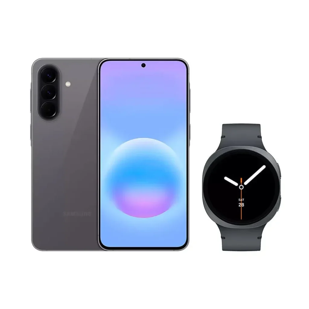 Combo Samsung Smartphone Galaxy A57 5G 128GB, 8GB RAM, Super AMOLED 6.7”, Recursos AI + Smartwatch Galaxy Watch8 BT 44mm - Grafite
