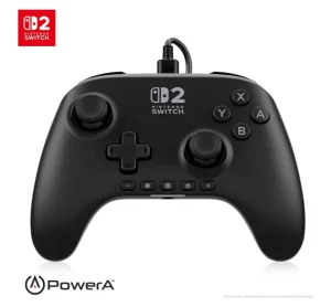 Controle PowerA Advantage com Fio para Nintendo Switch 2 – Preto, Licenciado, Efeitos Hall, Botões Mapeáveis, Pro Controller, Botão-C, Controles de Áudio