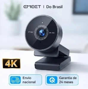Webcam Emeet C950 4K 60FPS com Foco Automático PDAF, 8 Megapixels 4K UHD, FOV de 73°, Capa de privacidade, USB 2.0 Plug