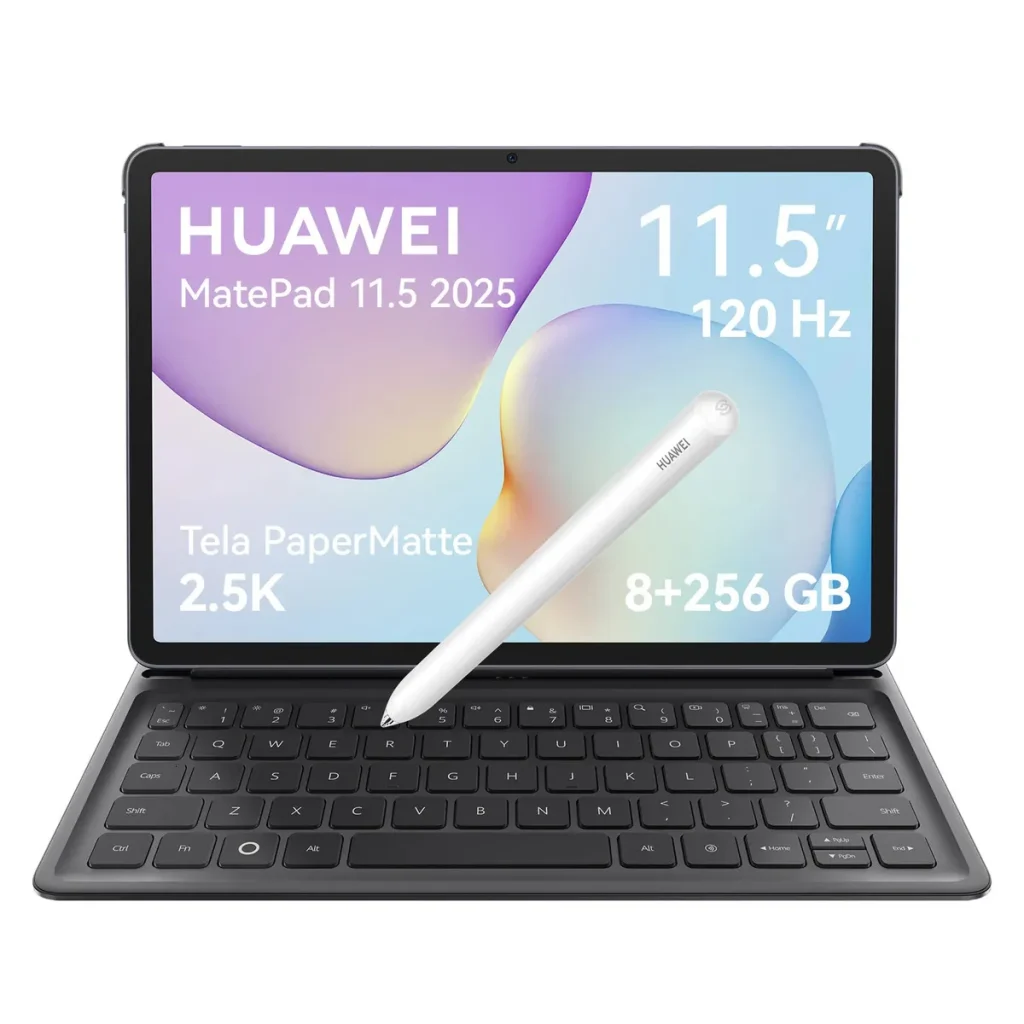 HUAWEI MatePad 11.5 New, Edição PaperMatte WiFi 8+256 GB, Bateria de 10.100 mAh, 2,5k e 120 Hz + Caneta M-Pencil