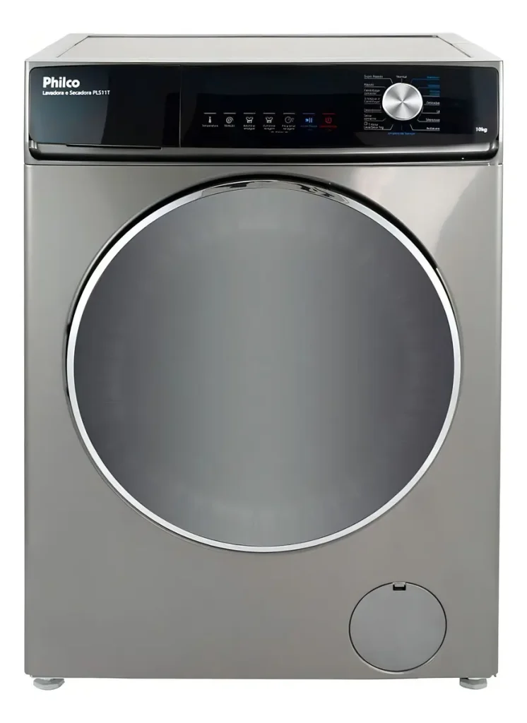 Lava e seca Philco 16 programas eco inverter 10 kg inox PLS11T