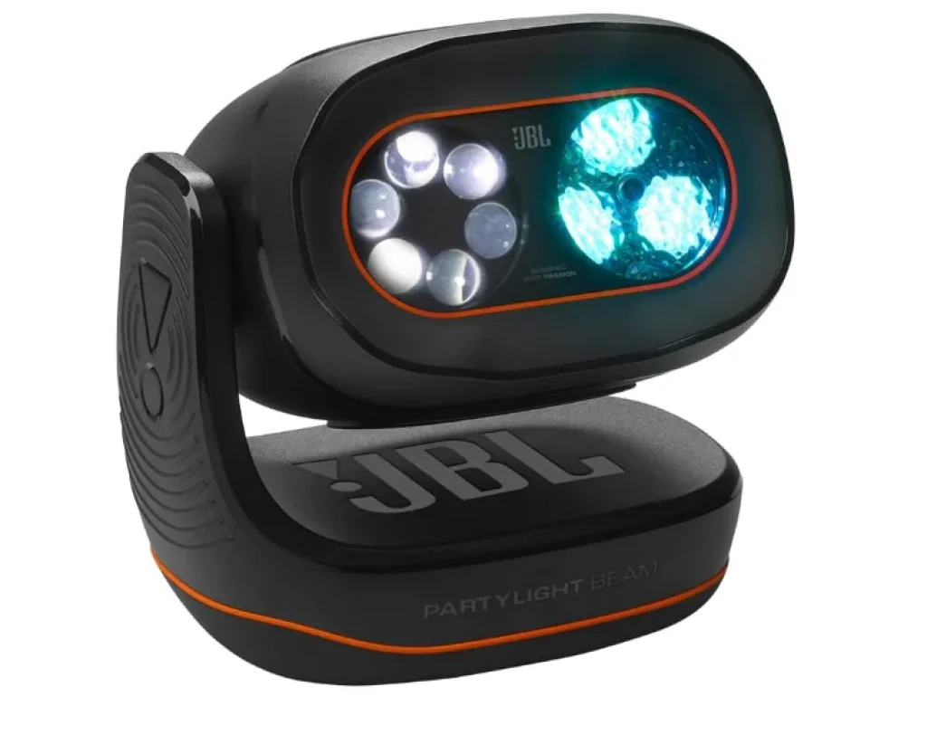 Luz para Festa Portátil JBL PartyLight Beam, Sincroniza com PartyBox, App JBL, Personalizável - JBLPLBEAMBR