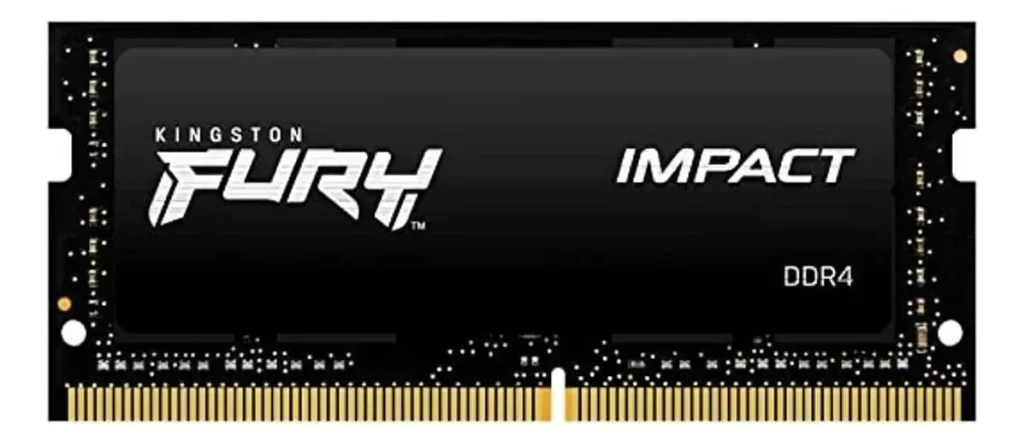 Memória RAM Para Notebook DDR4 8GB 3200MHz CL20 Kingston Fury Impact KF432S20IB/8 Gamer SODIMM Preto