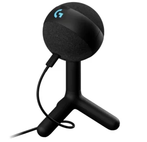Microfone Condensador Gamer Logitech G Yeti Orb com RGB LIGHTSYNC, Captação Cardioide, Conexão USB Plug and Play para Gravação de Conteúdo e Streaming em PC e Mac – Preto