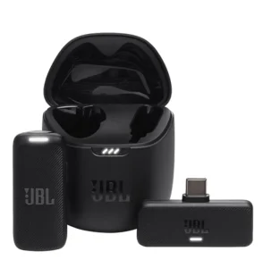 Microfone de Lapela Sem Fio JBL Quantum Stream, Wireless, USB-C, Cancelamento de Ruído, 1TX e 1 RX, Preto – 28913748