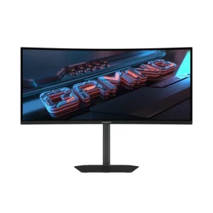 Monitor Gamer Curvo Gigabyte 34″, QHD, 120Hz, 1ms, VA, Adaptive-Sync, FreeSync Premium, HDR Ready, Altura Ajustável, Preto – GS34WQCA