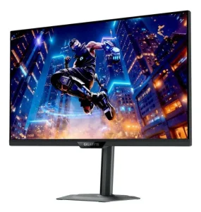 Monitor Gamer Gigabyte 27″, Dual Mode, 4K, 160Hz, 1ms, IPS, G-Sync, FreeSync Premium, HDR 400, USB-C, Som Integrado, Preto – M27UP