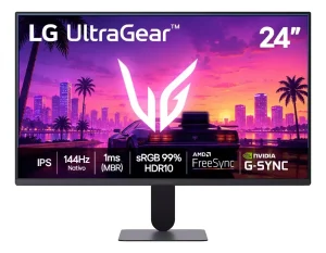 Monitor Gamer LG UltraGear 24″, FHD, IPS, 144Hz, 1ms (MBR), NVIDIA G-SYNC, AMD FreeSync, HDR10, 99% sRGB – 24G411B-B