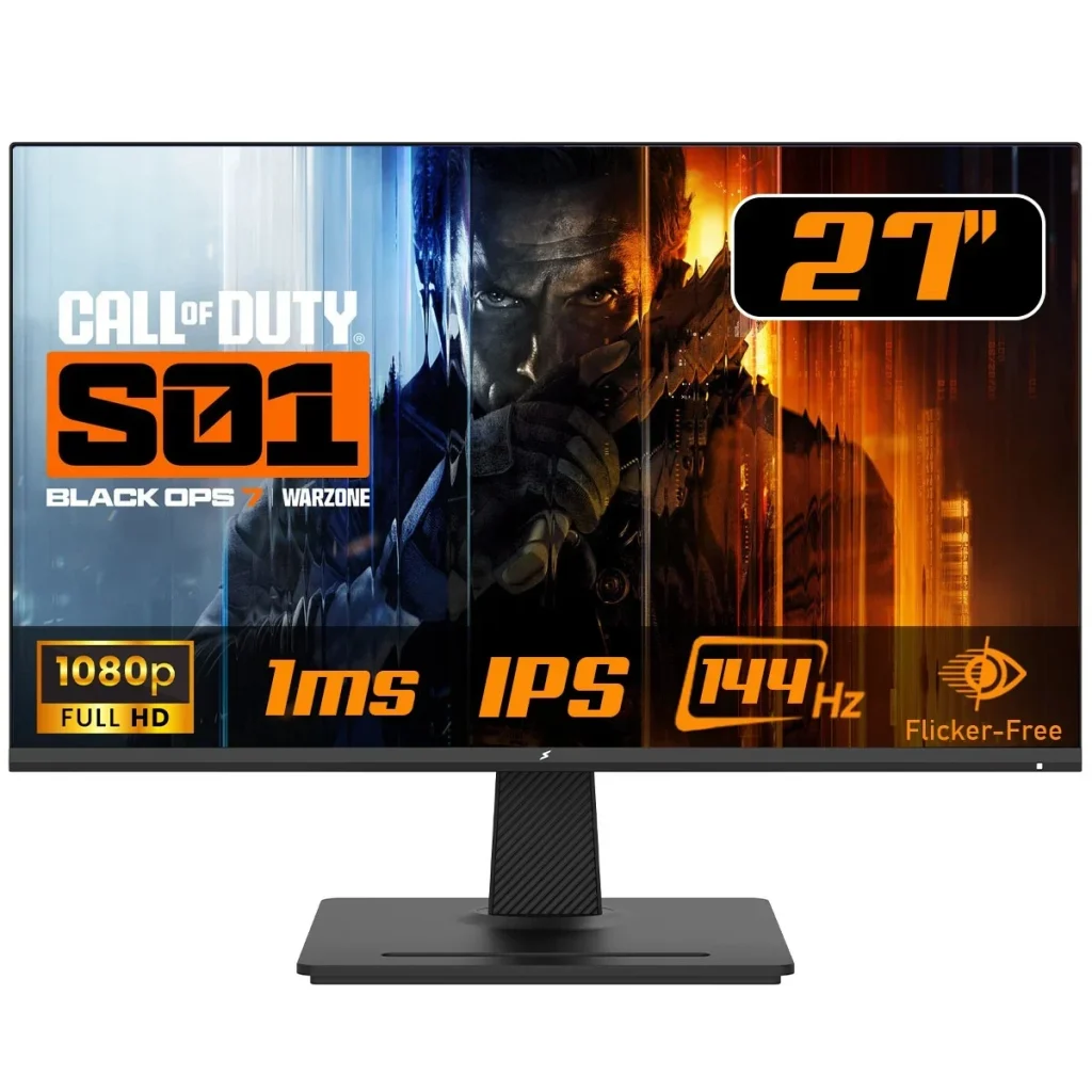 Monitor Gamer SuperFrame Ace, 27 Pol, Full HD, IPS, 144Hz, 1ms, 72% NTSC, Flicker-Free, HDMI/DP - SF-MN-ACE27FSIFD1B