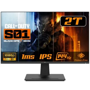 Monitor Gamer SuperFrame Ace, 27 Pol, Full HD, IPS, 144Hz, 1ms, 72% NTSC, Flicker-Free, HDMI/DP – SF-MN-ACE27FSIFD1B