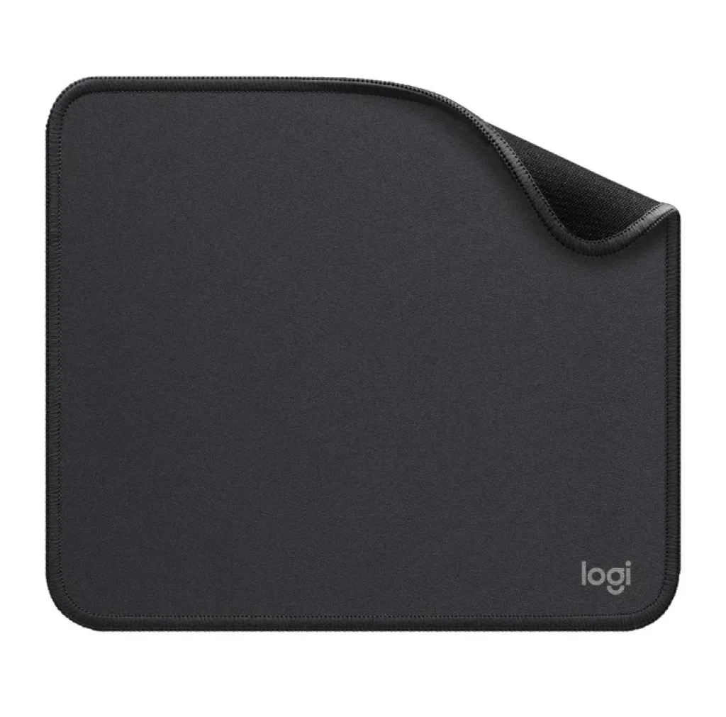 Mouse Pad Logitech Studio Series com Base de Borracha Antiderrapante, 20x23cm, Fácil Deslizamento e Superfície Resistente a Derramamentos - Grafite