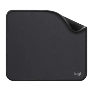 Mouse Pad Logitech Studio Series com Base de Borracha Antiderrapante, 20x23cm, Fácil Deslizamento e Superfície Resistente a Derramamentos – Grafite