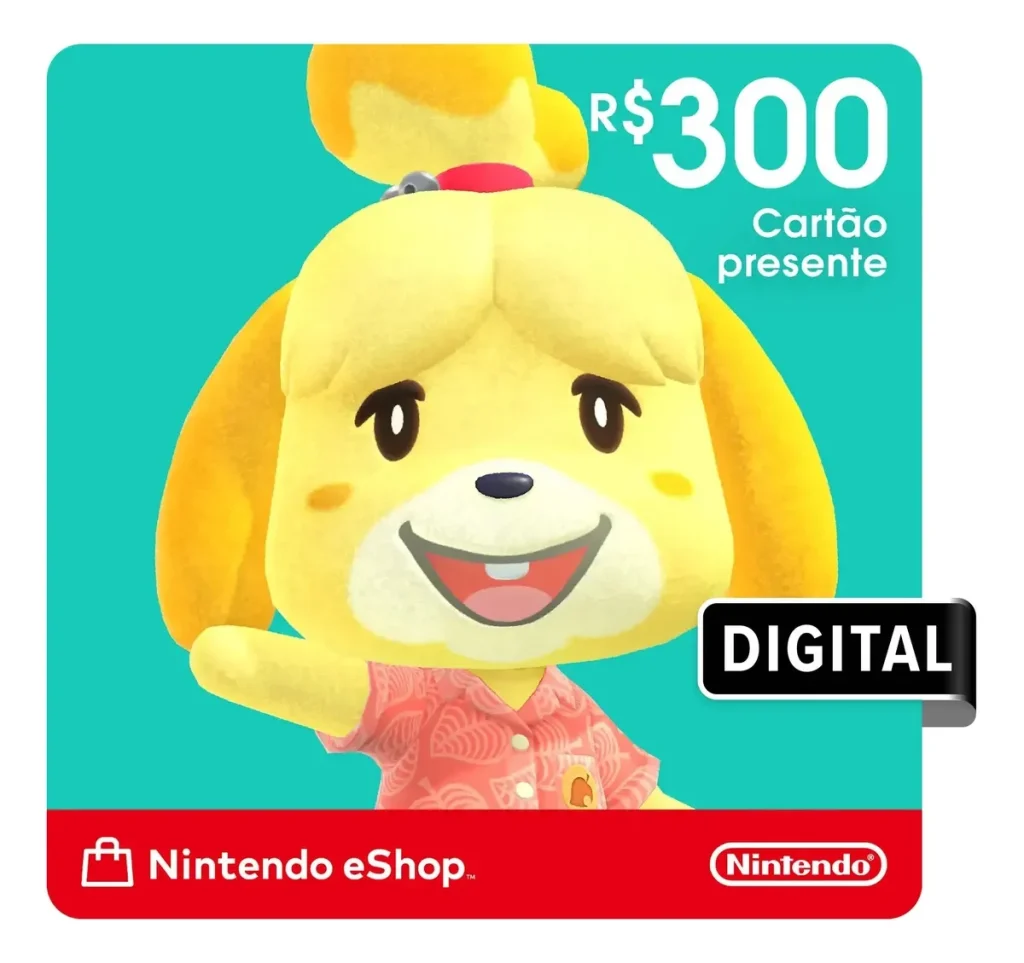 Nintendo Gift Card eShop R$ 300 (Digital)