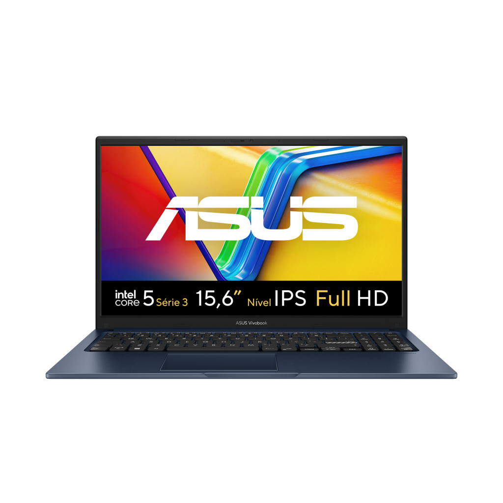 Notebook ASUS Vivobook 15, Intel Core 5 320, 8GB, 256 GB SSD, Windows 11 Home, 15,6" LCD LED FHD nível IPS, Quiet Blue