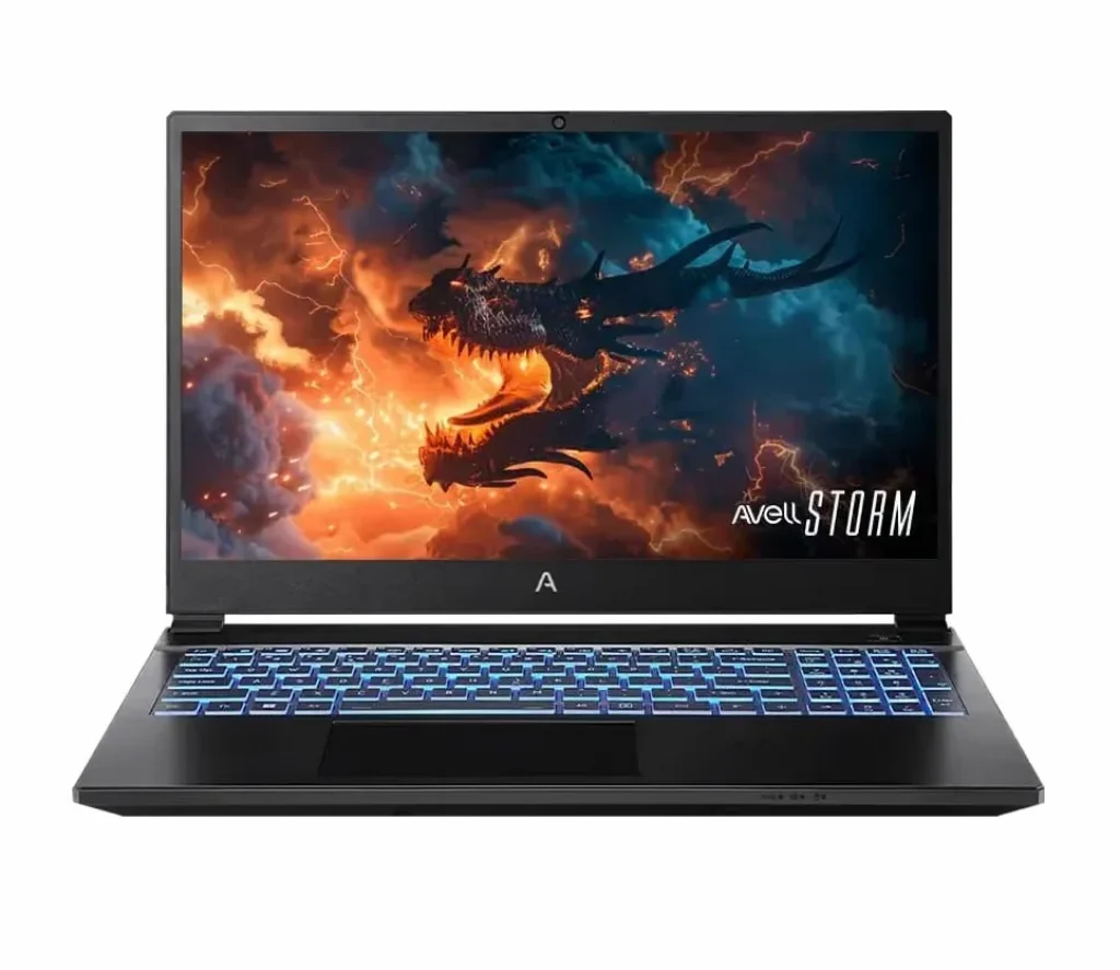 Notebook Gamer Avell STORM 550 - Ryzen™ 7 255, RTX 5050 8GB (Full Power), 16GB RAM 2x5600MHz, 512GB SSD, 15,6" FHD 144Hz WVA 100% sRGB, Sem SO - MN000148