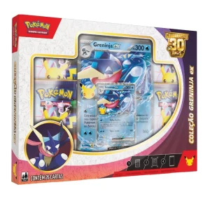 Pokémon TCG, Celebração de 30 anos – Box Pokémon Ex Greninja – 26 cartas
