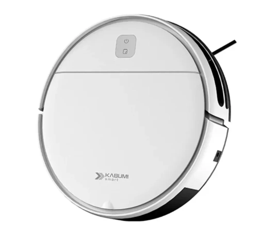 Robô Aspirador de Pó KABUM! smart K100 – Limpeza Autônoma Sem App, Design Slim, Até 90min, Sensor Antiqueda/Anticolisão, Bivolt – KSAR100BR
