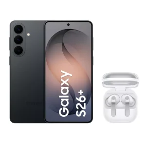 S26+ (256GB) – Preto + Buds4 Pro – Branco