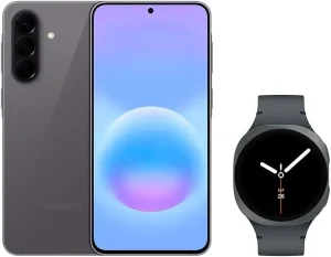Samsung Combo Galaxy A57 5G (256GB) – Cinza + Galaxy Watch8 BT 40mm – Grafite