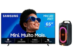 Smart TV 65” Samsung 4K M75H UN65M75HAGXZD – Tizen + Caixa de Som Torre Samsung Sound Tower MX-ST40F Bluetooth 160W RMS