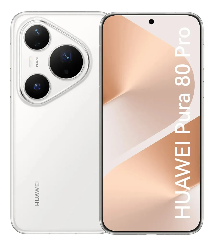Smartphone Huawei Pura 80 Pro 12GB+512GB Câmera de 1" 50MP Ultra-iluminação Design Premium 6,8" OLED SuperCharge 100W Branco - LMR-LX9